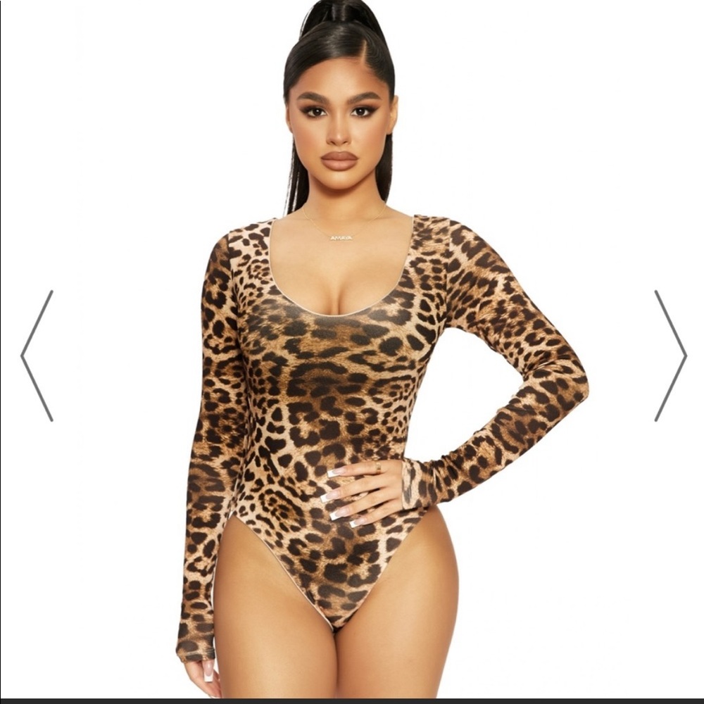 Naked Wardrobe Leopard Print Bodysuit